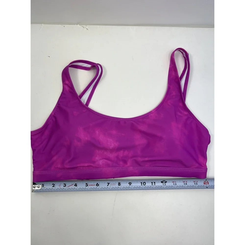 Old Navy Sports Bra Women's‎ Size XL Pink Tie Dye Padded Pullover Adj. Back